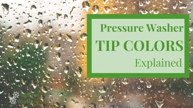 Pressure Washer Nozzle Colors Explained in Plain English